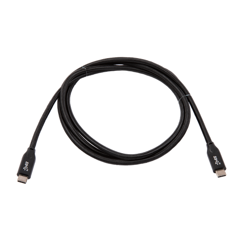 1.5M (5ft) USB-C to USB-C cable with woven casing for added durability.